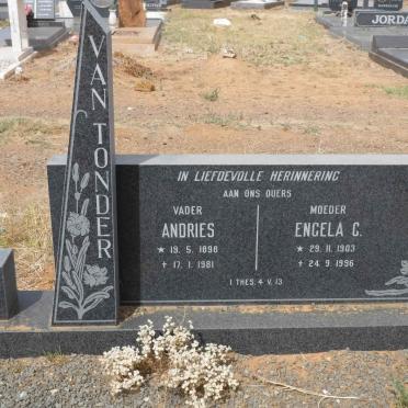 TONDER Andries, van 1898-1981 &amp; Engela C. 1903-1996