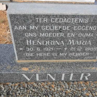 VENTER Hendrina Maria 1921-1989