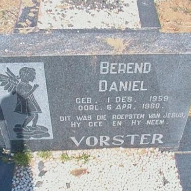 VORSTER Berend Daniel 1959-1960
