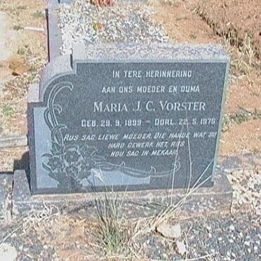 VORSTER Maria J.C. 1899-1975