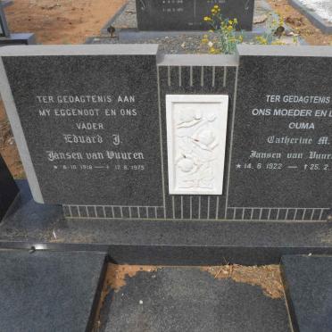 VUUREN Eduard J., Jansen van 1918-1975 &amp; Catherine M. 1922-2003
