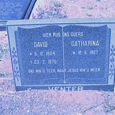 VENTER David 1904-1970 &amp; Catharina 1907-