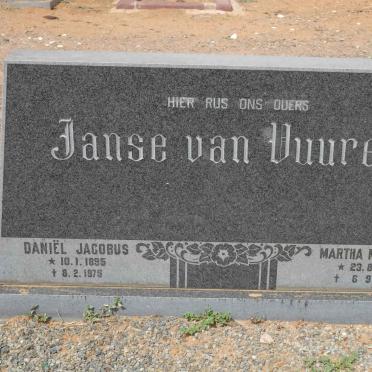 VUUREN Daniel Jacobus, Janse van 1895-1975 &amp; Martha Maria M. 1897-1986