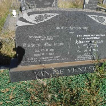 VENTER Diederik Benjamin, van de 1910-1962 &amp; Johanna Susanna GRIESEL 1915-2005
