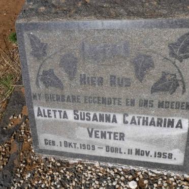 VENTER Aletta Susanna Catharina 1909-1958
