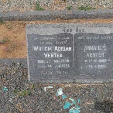 VENTER Willem Adrian 1908-1957 &amp; Anna C.C. 1902-1964
