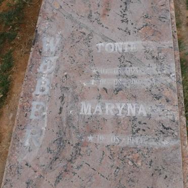 WEBER Tonie 1935-2006 &amp; Maryna 1944-