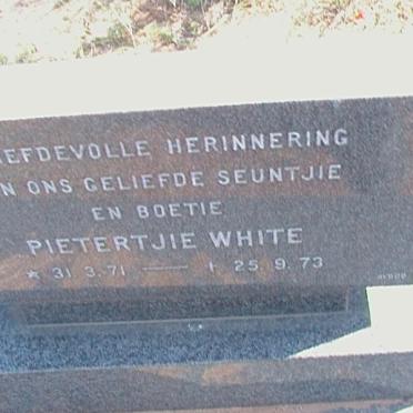 WHITE Pietertjie 1971-1973