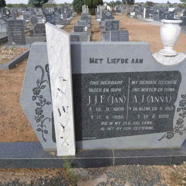 WYK J.J.F. , van 1909-1990 &amp; A.J.  DE KLERK 1913-1989