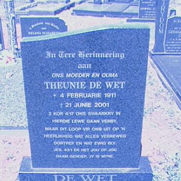 WET Theunie, de 1911-2001