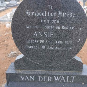 WALT Ansie, van der 1972-1994