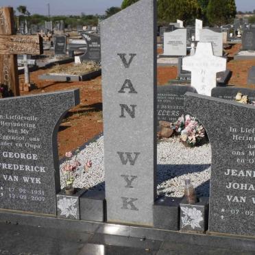 WYK George Frederick, van 1931-2007 &amp; Jeanetta Johanna 1936-