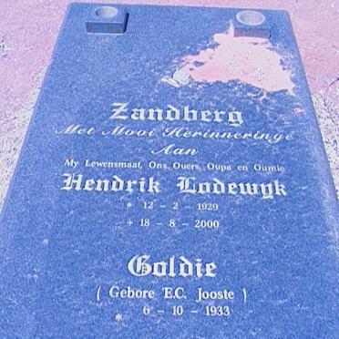 ZANDBERG Hendrik Lodewyk 1929-2000 &amp; E.C. JOOSTE 1933-