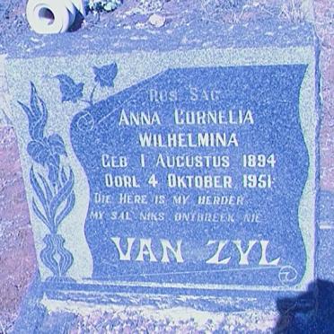 ZYL Anna Cornelia Wilhelmina, van 1894-1951