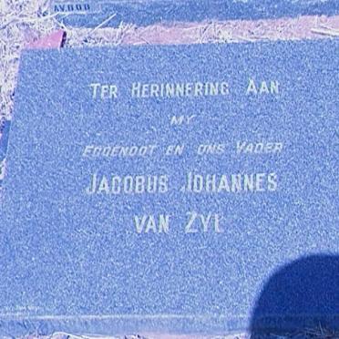 ZYL Jacobus Johannes, van