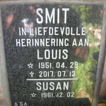 SMIT Louis 1951-2017 &amp; Susan 1961-