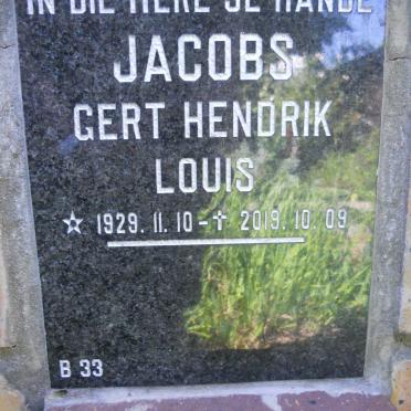 JACOBS Gert Hendrik Louis 1929-2019