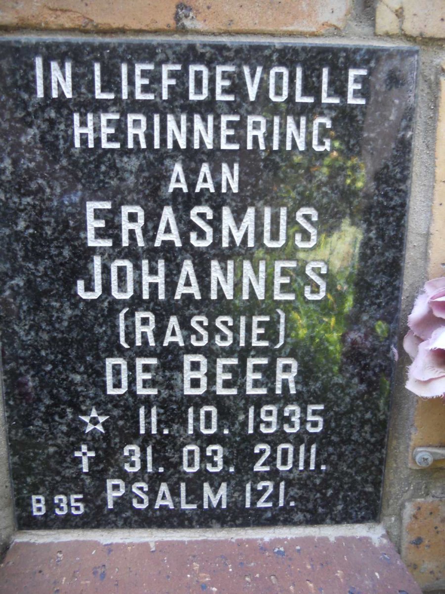 BEER Erasmus Johannes, de 1935-2011