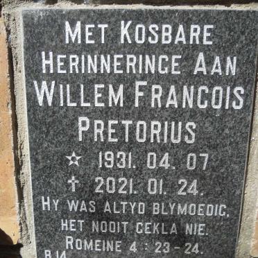 PRETORIUS Willem Francois 1931-2021