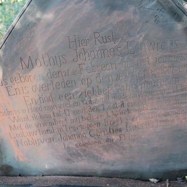 LOUWRENS Mathijs Johannes 1830-1896