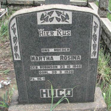 HUGO Martha Rosina nee ROBINSON 1846-1930