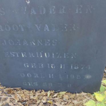 ESTERHUIZEN Johannes 1874-19?7