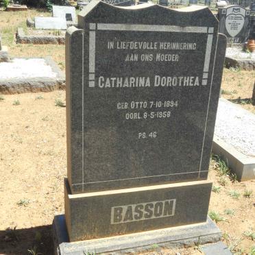 BASSON Catharina Dorothea nee OTTO 1894-1958