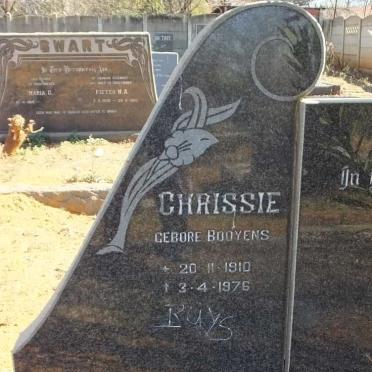 BUYS Jan 1912-1976 &amp; Chrissie BOOYENS 1910-1976