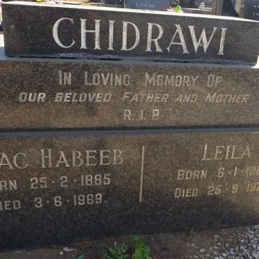 CHIDRAWI Isaac Habeeb 1885-1969 &amp; Leila 1886-1974
