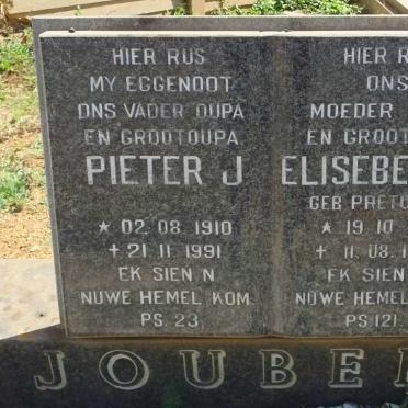 JOUBERT Pieter J. 1910-1991 &amp; Elisebeth J. PRETORIUS 1916-1996
