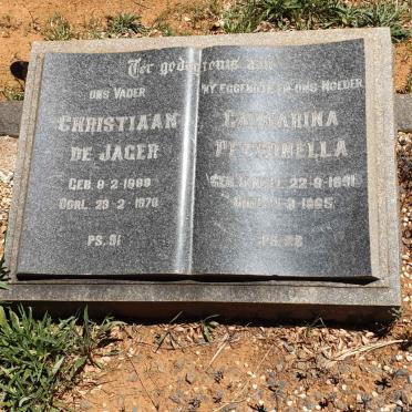 JAGER Christiaan, de 1889-1970 &amp; Catharina Petronella nee O'NEILL 1891-1965