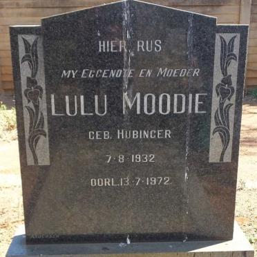 MOODIE Lulu nee HUBINGER 1932-1972