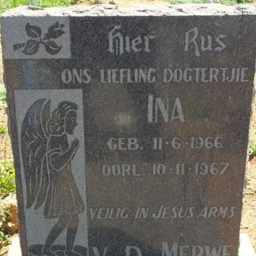 MERWE Ina, v.d. 1966-1967