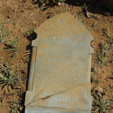 MERWE Wietz Jacobus, v.d. 1890-1933