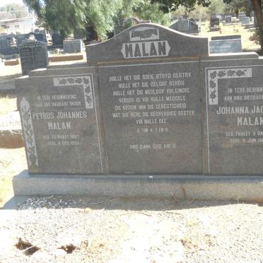 MALAN Petrus Johannes 1882-1956 &amp; Johanna Jacomina PAULEY 1884-1964