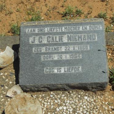 NIEMAND J.C. nee BRANDT 1866-1954