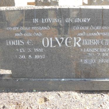 OLVER Louis E. 1881-1957 &amp; Hubrecht M.E. LABUSCHAGNE 1906-1976