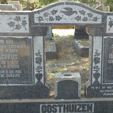 OOSTHUIZEN Jacobus 1879-1959 &amp; Hester Jacoba OOSTHUIZEN 1888-1970