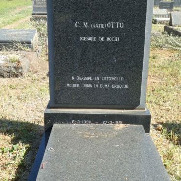 OTTO C.M. nee DE KOCK 1898-1981