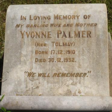 PALMER Yvonne nee TOLMAY 1910-1952