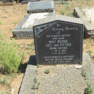 PITTIUS May Bessie, Gey van nee HAYHOE 1884-1977