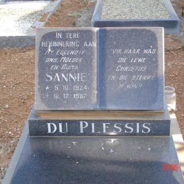 PLESSIS Sannie, du 1924-1987