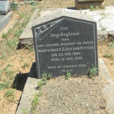 PITTIUS Marthinus E.C., Gey van 1885-1932