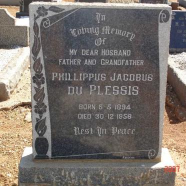 PLESSIS Phillipus Jacobus, du 1894-1958