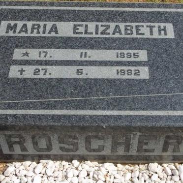 ROSCHER Maria Elizabeth 1895-1982