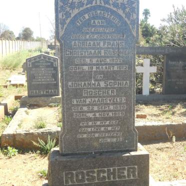 ROSCHER Adriaan Frans Christiaan 1832-1912 &amp; Johanna Sophia VAN JAARSVELD 1839-1909