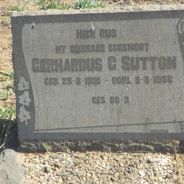 SUTTON Gerhardus C. 1891-1956