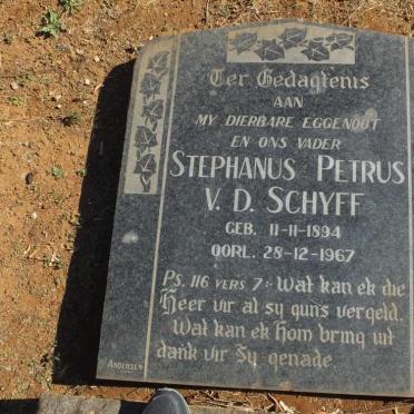SCHYFF Stephanus Petrus, v.d. 1894-1967