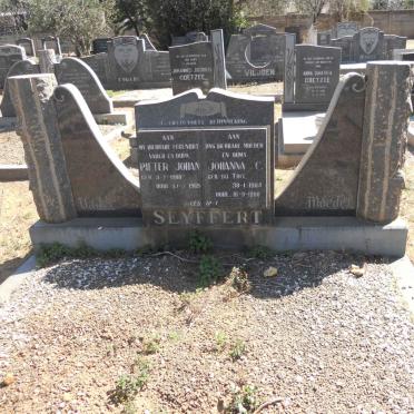 SEYFERT Pieter Johan 1900-1969 &amp; Johanna C. DU TOIT 1904-1980