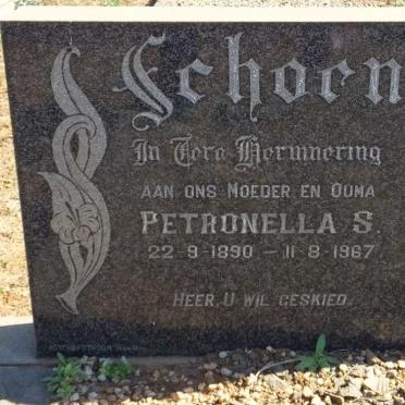 SCHOEN Petronella S. 1890-1967